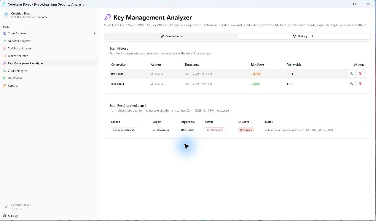 Key Management Analyzer screenshot